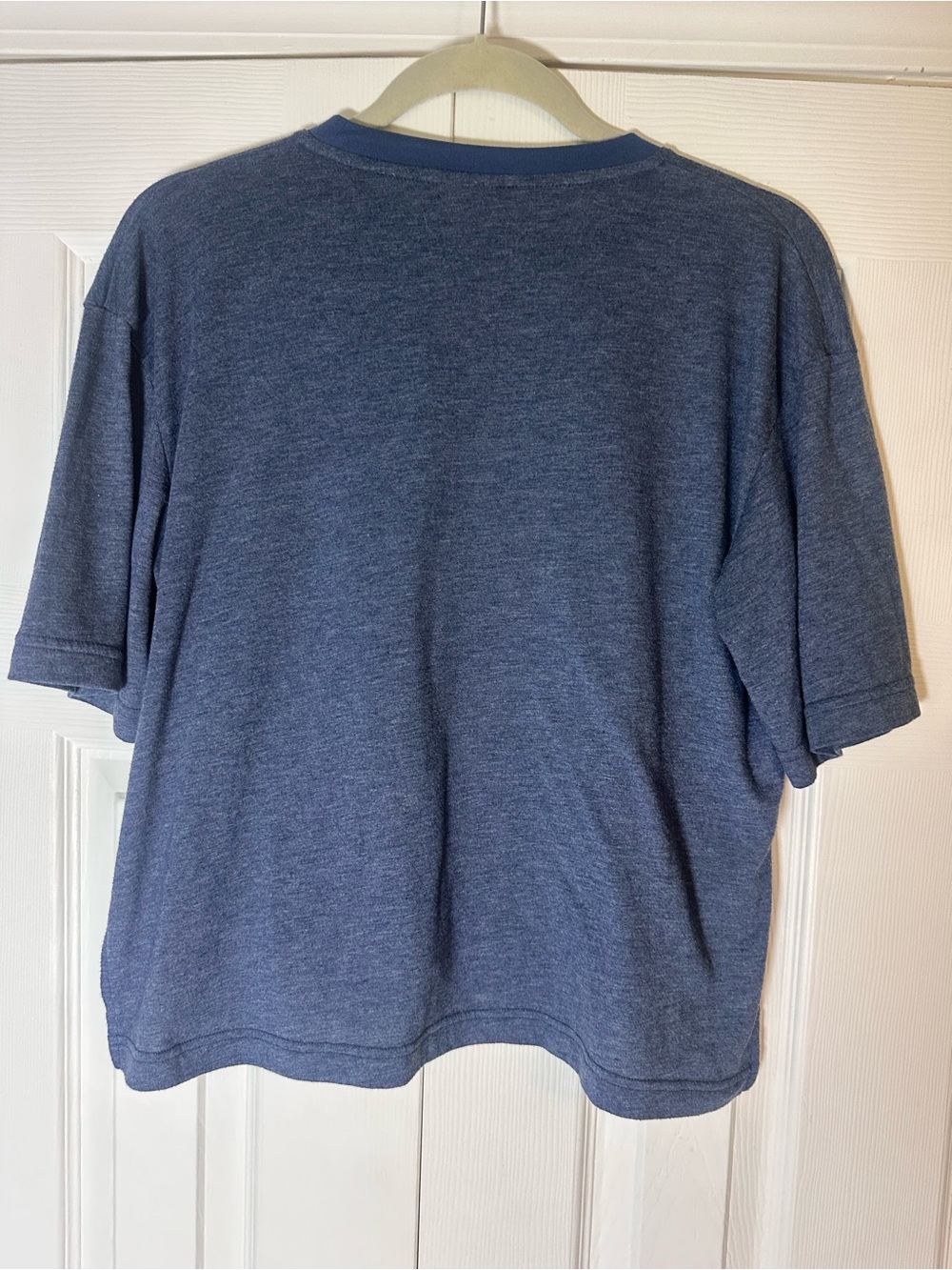 adidas Blue Heather Short Sleeve Logo Tee - Picture 3 of 3